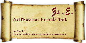 Zsifkovics Erzsébet névjegykártya